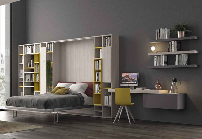 letto matrimoniale a scomparsa verticale