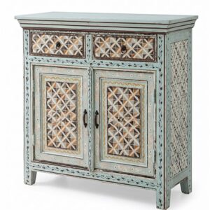 credenza dipinta geometrica