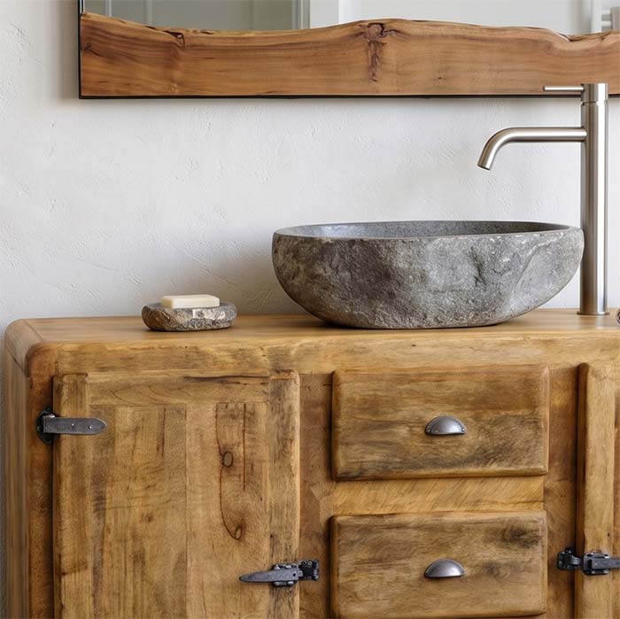 mobile bagno stile vintage legno
