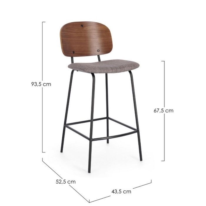 misure sgabello bar vintage