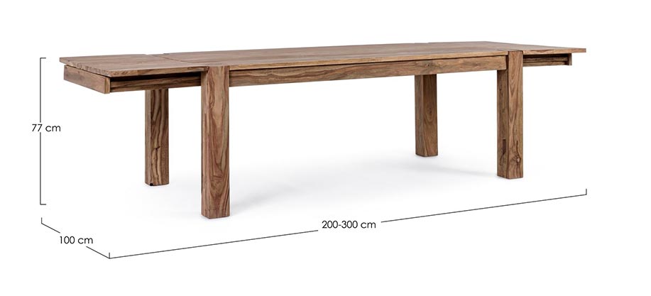 Tavolo allungabile in legno massello