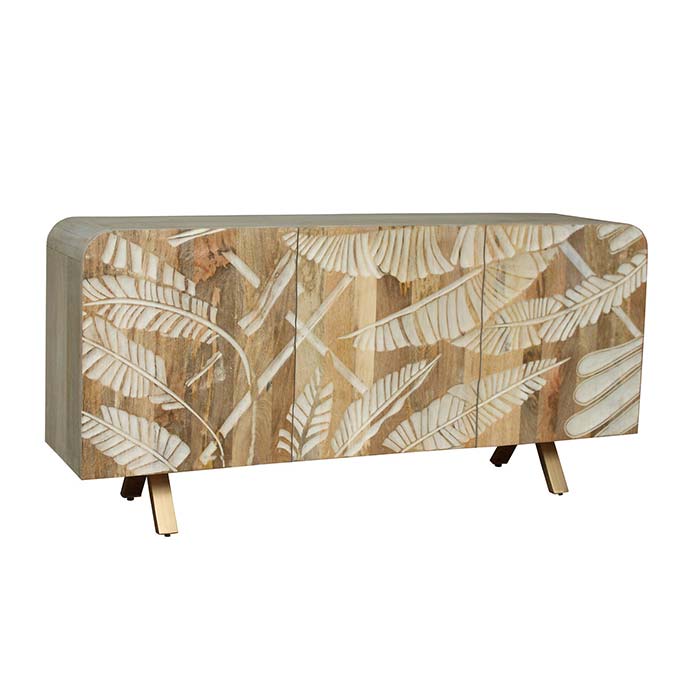 Madia credenza jamestown intarsiata a mano 3 ante