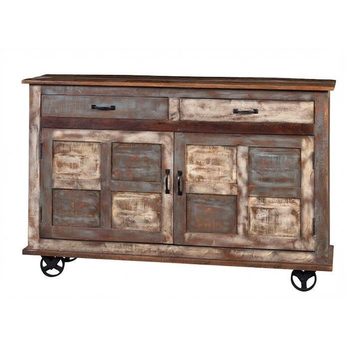 Credenza decapta con ruote