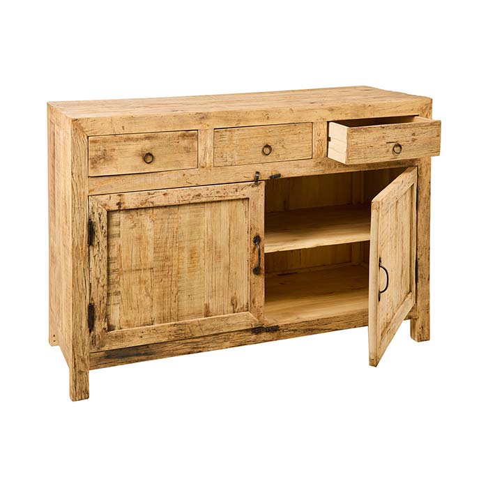 credenza legno riciclo massello