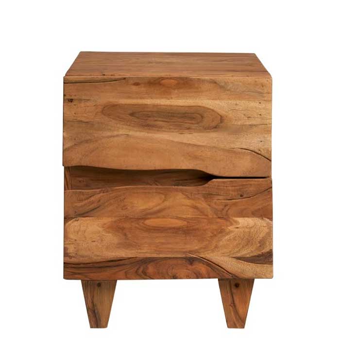 Comodino legno naturale - nuovimondi - mobiletto offerta