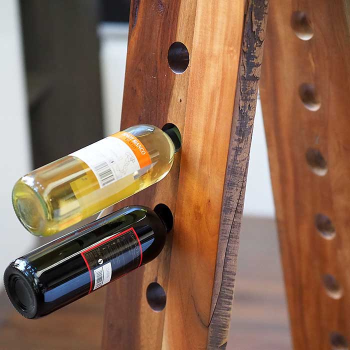 Mobiletto porta bottiglie legno teak