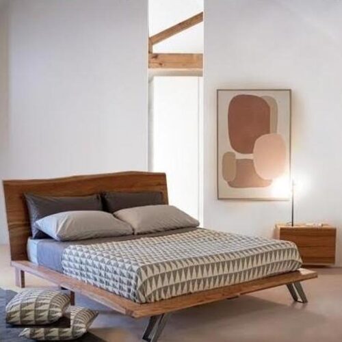 letto matrimoniale legno massello