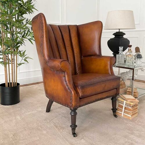 poltrona vera pelle vintage