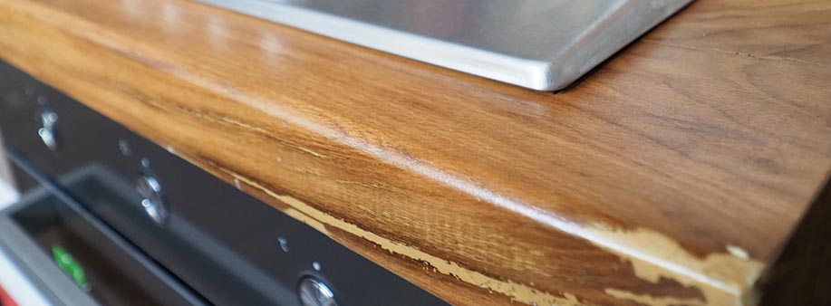 top cucina in legno massello