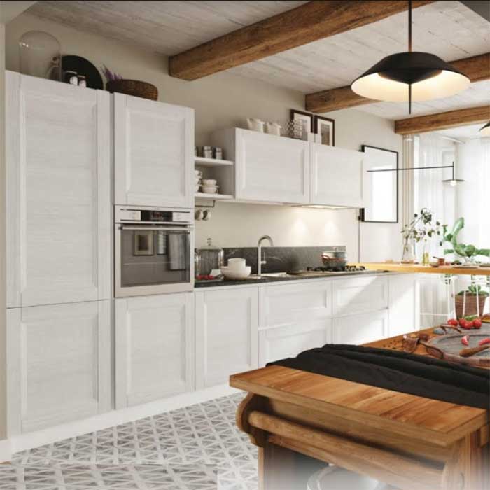 cucina bianca shabby