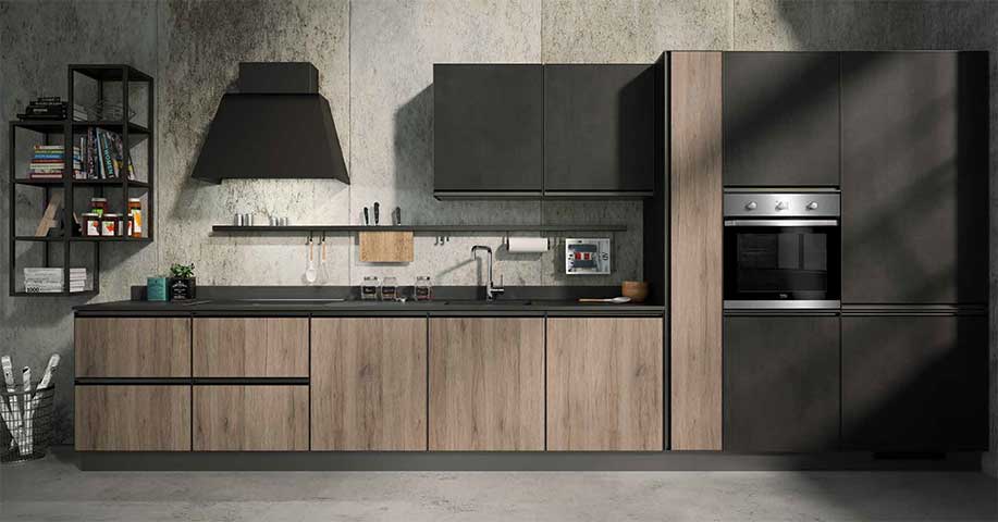 cucina lineare industriale