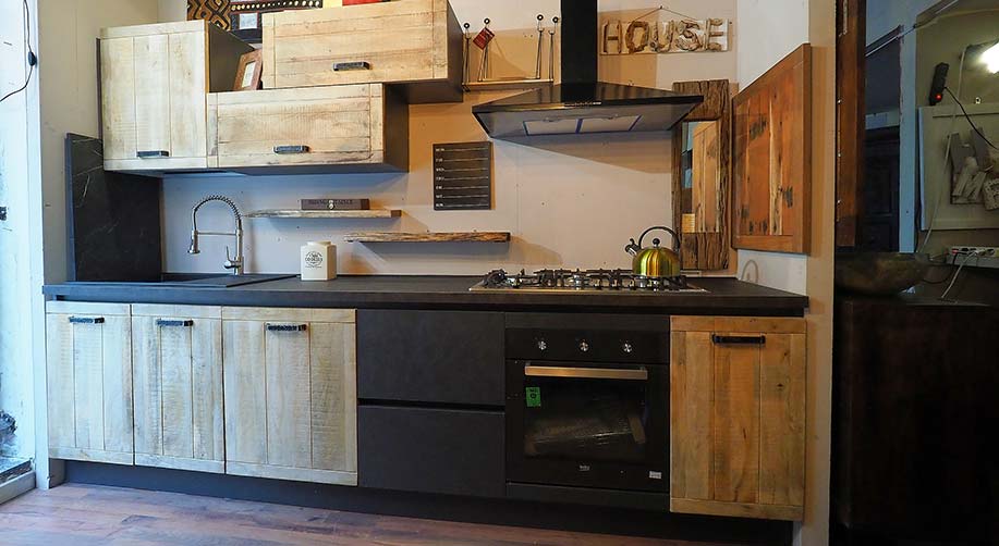 cucina industrial legno