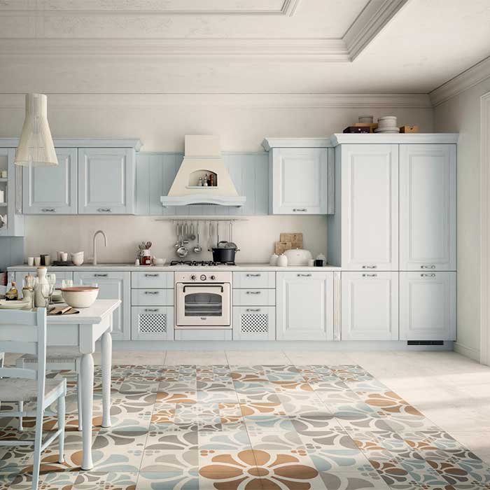 cucina chic azzurra