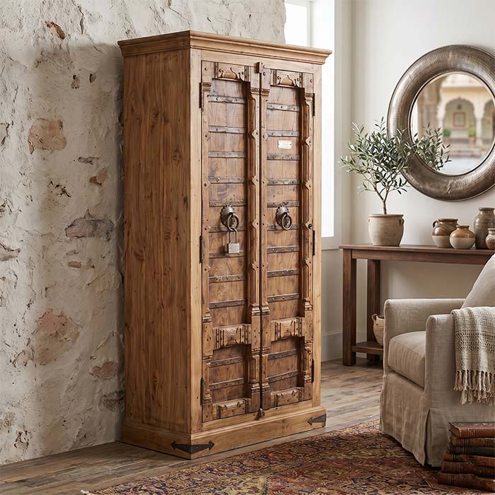 armadio legno intagliato a mano