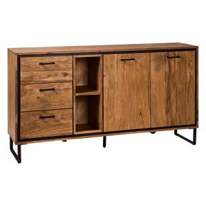 credenza industrialo legno ferro