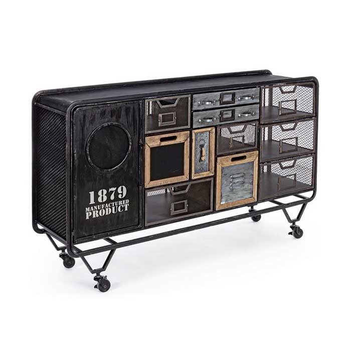 credenza metallo industrial