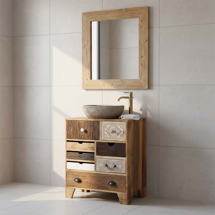 Mobile Bagno Etnico Teak 72 cm