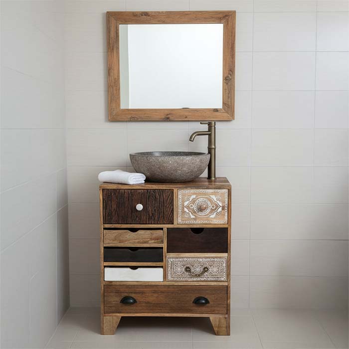 mobile bagno teak