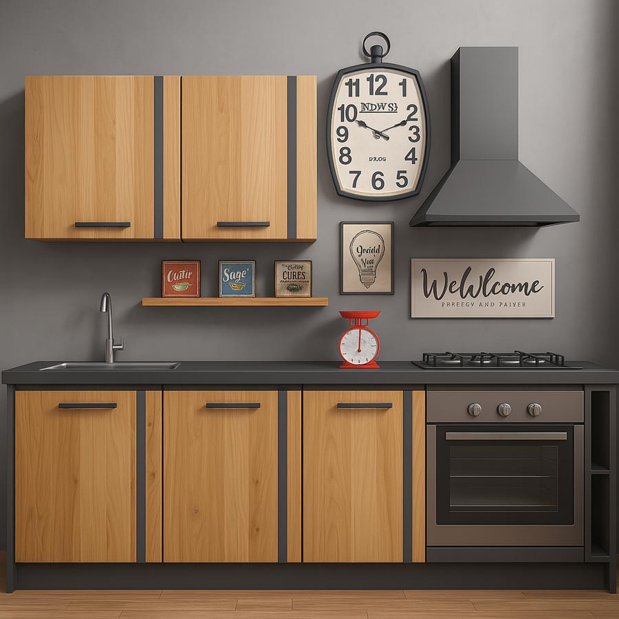 cucina legno massello moderna