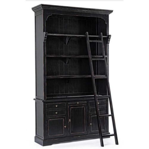 libreria legno nera