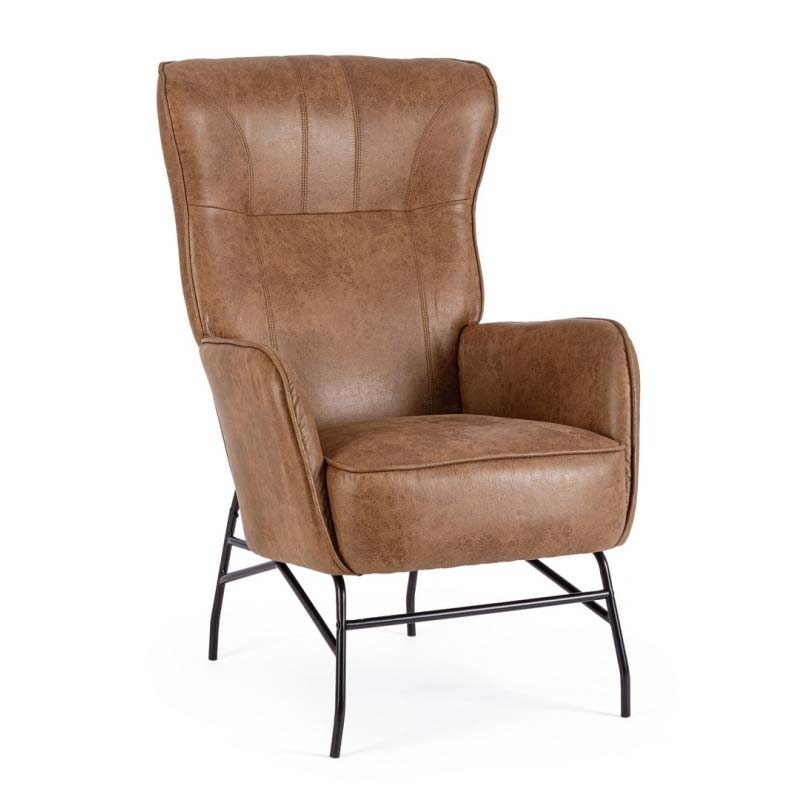 Poltrona classica Vintage in Ecopelle