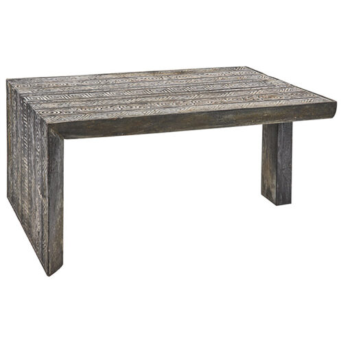 Tavolino basso etnico in legno teak