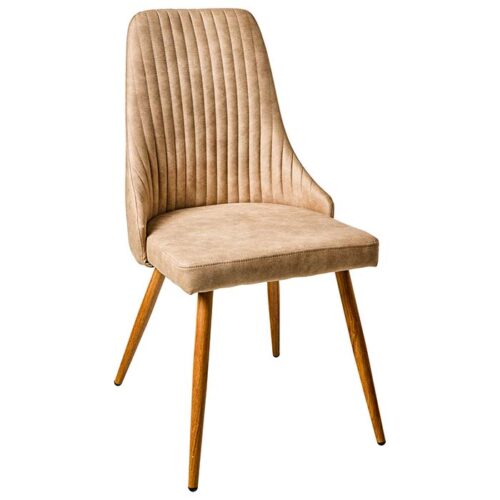sedia velluto beige