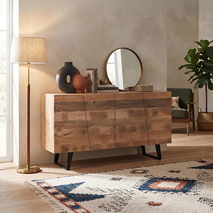 Credenza a 4 Ante "Elice": Legno Massello