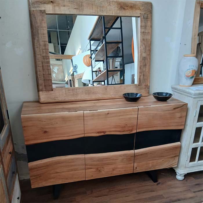 credenza 3 sportelli legno industrial