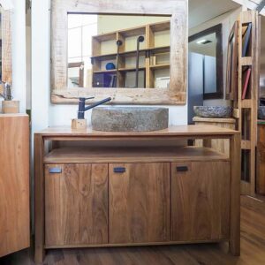 mobile bagno acacia massello