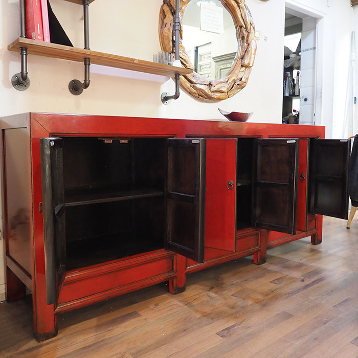 mobile cina rosso madia