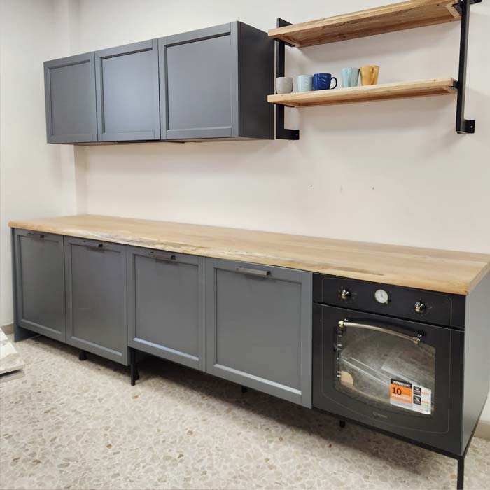 cucina su misura top legno massello