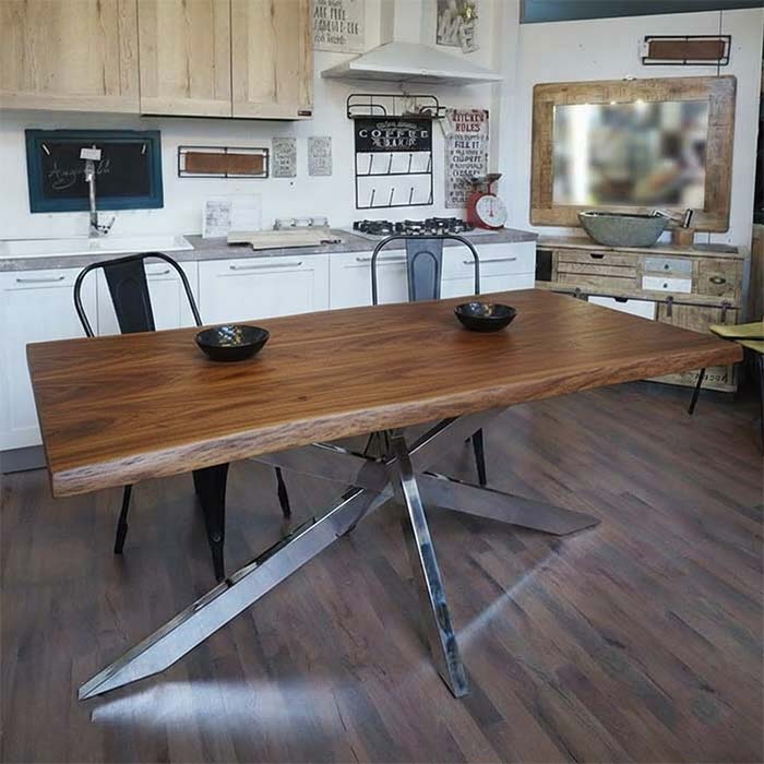 tavolo allungabile gambe inox