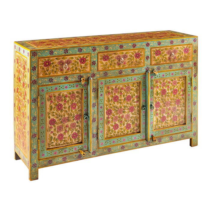Credenza etnica dipinta a mano