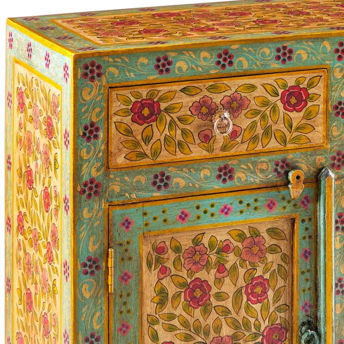 Credenza etnica dipinta a mano