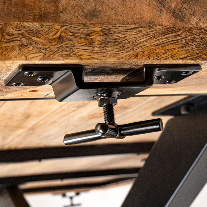tavolo allungabile legno e ferro