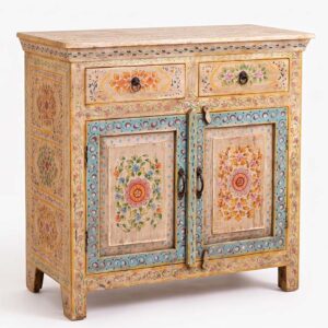 Credenza indiana dipinta fiori