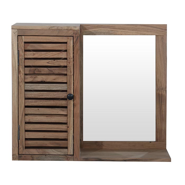 Composizione Arredo Bagno Legno Naturale - immagine 4