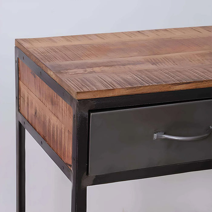 Tavolo Consolle industrial con ruote - immagine 3