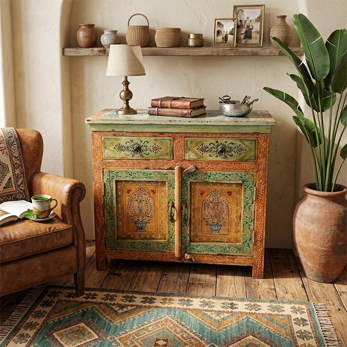 Credenza Rajahstan Dipinta - immagine 2